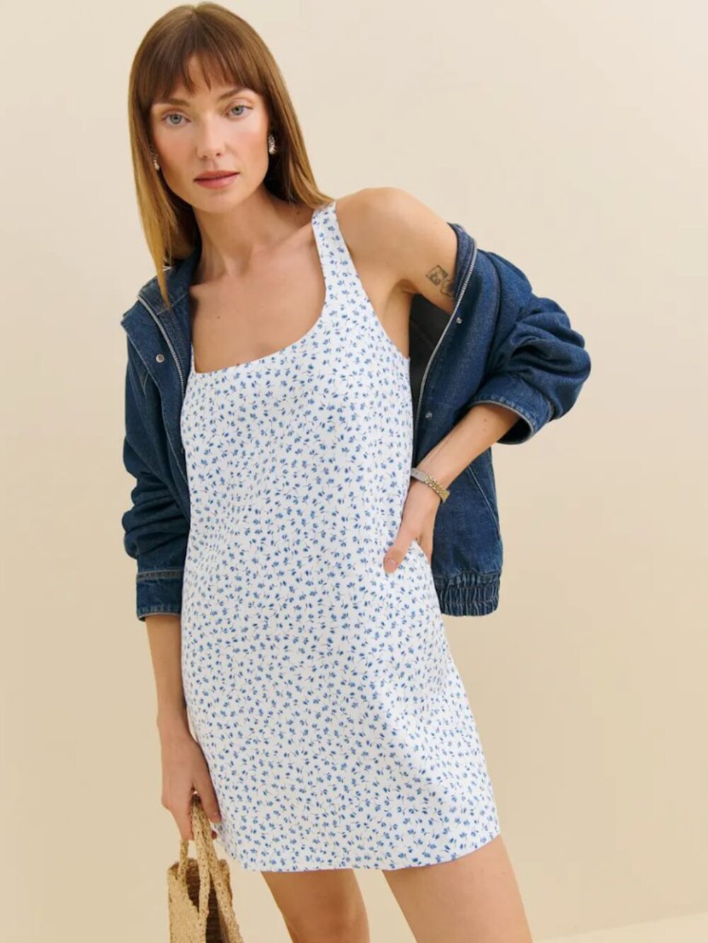 Reformation Hamley Linen Dress Ivory - Size 2